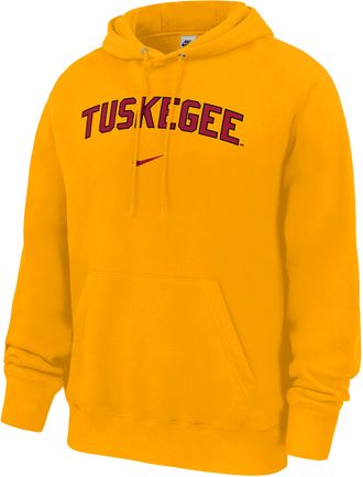 Nike Mens College (Tuskegee University) Club Fleece Pullover Hoodie in Yellow | M31233TUSU26-GLD