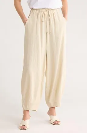 Max Studio Harem Linen Blend Pants in Natural at Nordstrom Rack, Size X-Large