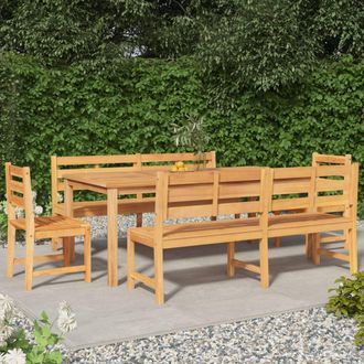 vidaXL Juego De Comedor Para Jard&iacute;n 5 Piezas Madera Maciza De Teca Vidaxl