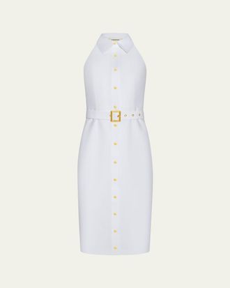 L'agence Lisette Sleeveless Buttoned Shirtdress