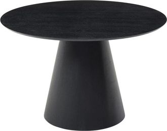 Vente-Unique Vente-unique - Tavolo da pranzo tondo 4 persone impiallacciatura Frassino Nero - antaliza