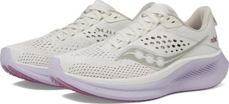 Saucony Womens Ride 17 Sneaker, Moon/Viola, 8