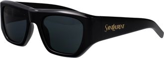 Saint Laurent Womens Sunglasses Sl740 Black Acetate Black-Black-Black Black/black/black