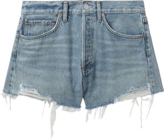 A Gold E Shorts denim con effetto vissuto - Blu