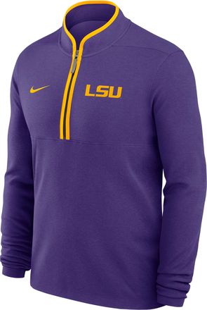 Nike LSU Victory Nike Mens Dri-FIT College 1/2-Zip Long-Sleeve Top in Purple | 044308DCLSN-APS