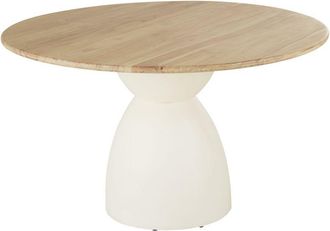 Maisons du monde Mesa de comedor redonda bicolor para 5/6 personas D.130 cm