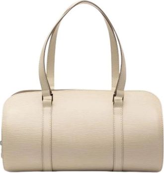 Louis Vuitton Pre-owned Soufflot Handbag - Dames - Vintage Handtas - Beige - ONE Size - Leer - Vintage