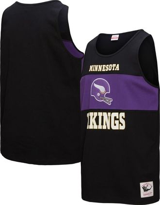Mitchell & Ness Mens Mitchell & Ness Black Minnesota Vikings Retro Colorblock Tank Top at Nordstrom, Size X-Large