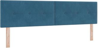 vidaXL Cabecero Montaje En La Pared Azul Oscuro 180 Cm Terciopelo Vidaxl