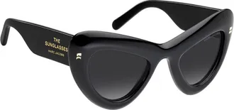 Marc Jacobs Womens 798smngcry Cat-Eye Sunglasses Black Acetate
