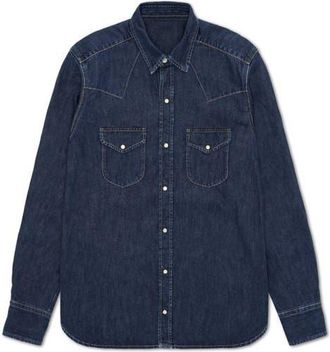 Fortela Texjb Texan Chambray Shirt in Indigo Rinse at Nordstrom, Size Small Eu
