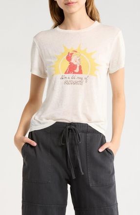 Re/Done Ray of Sunshine Graphic T-shirt in Vintage White at Nordstrom, Size X-Small