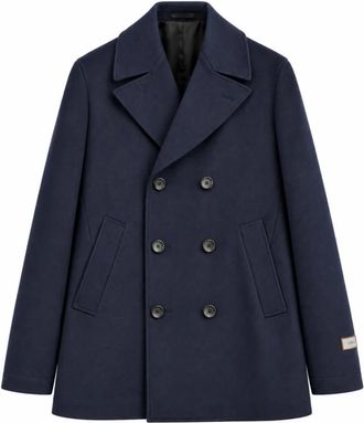 Canali Double-Breasted Coats - Heren - Mantel - Blauw - XL - Jassen