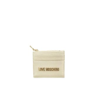 Love Moschino Wallets & Cardholders, female, Beige, Size: ONE SIZE Card Holder with Logo Lettering