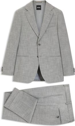 BOSS Two-piece slim-fit suit in cotton and virgin wool