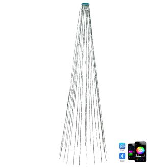 Beliani Cadena De Iluminaci&oacute;n Led Con 400 Luces Controladas Por App Que Cambian De Color 200 Cm Con Temporizador E Interruptor Verde Saarloq