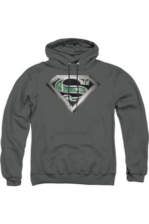 Gildan Superman Circuitry Logo Adult Pull Over Hoodie / Hooded Sweatshirt