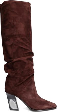 Jimmy Choo London Stivali al ginocchio con punta quadrata 85mm - Marrone