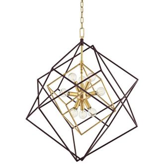 Hudson Valley Lighting Roundout 9 Light Pendant Brass