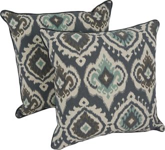 Blazing Needles 18-inch Corded Throw Pillows with Inserts (Set of 2)