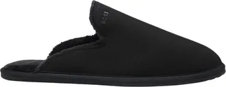 HUGO BOSS Instappers met schapenvacht voering - Heren - Schoenen - Zwart - Maat: 45 EU Polyamide