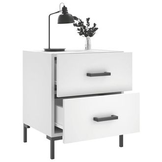 Berkfield Home Modern Bedside Cabinets 2 pcs White 40x35x47.5 cm Engineered Wood