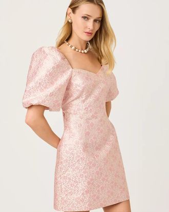 Lilly Pulitzer Justina Puff Sleeve Skirted Romper