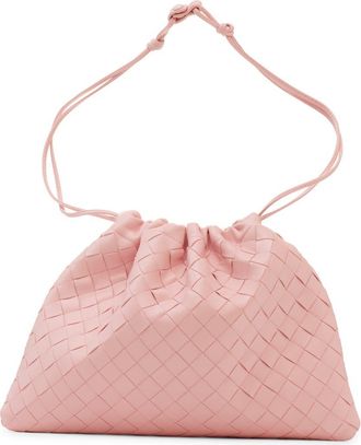 Bottega Veneta Medium Dustbag Intrecciato Leather Shoulder Bag in 6858 Rose-Muse Brass at Nordstrom