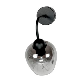 OEM Aplique De Pared Negro Con Pantalla De Cristal Grafito 15-163 Horacy