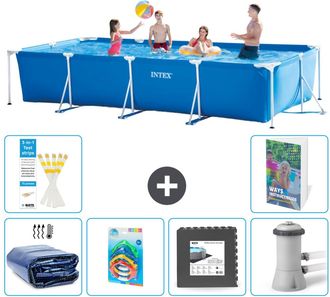 Intex Piscina Con Estructura Rectangular - 450x220x84 Cm - 7-piezas S3