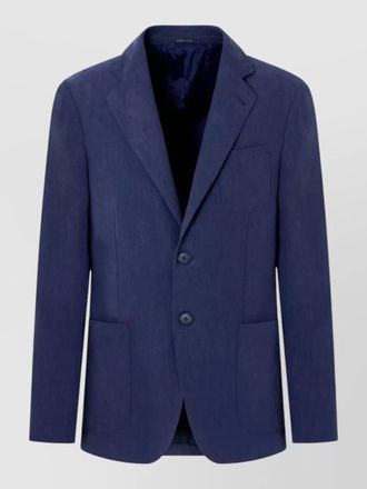 Giorgio Armani linen single-breasted blazer