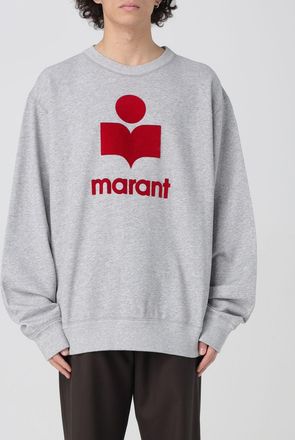 Isabel Marant Felpa a girocollo over in cotone con logo Isabel Marant