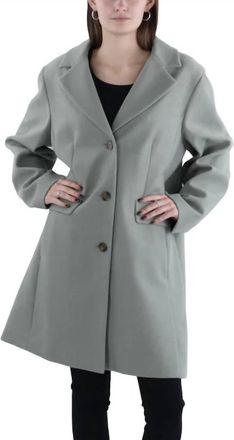 Shelli Segal Lightweight Midi Walker Coat In Sage