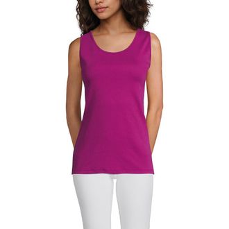 Lands End Cotton Tank Top in Raspberry Sorbet at Nordstrom, Size Medium