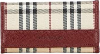 Burberry Pre-owned Wallets, female, Beige, Size: ONE SIZE Pre-owned Nylon Key-Holder