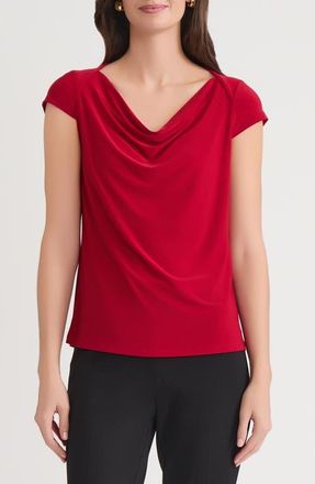 Kasper Cowl Neck Top in Fire Red at Nordstrom, Size X-Large P
