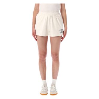 Sporty & Rich Varsity Short - Dames - Bermuda - Beige - L - Katoen - Korte Broeken
