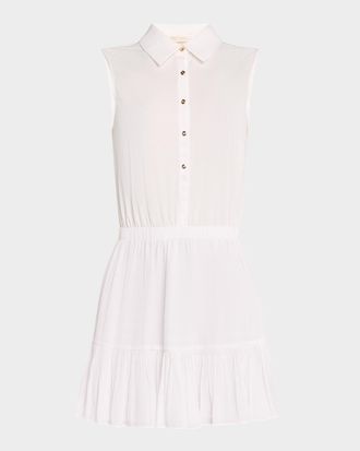Ramy Brook Odette Sleeveless Button-Front Mini Dress