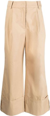 Rejina Pyo Macie cotton-blend trousers - women - Cotton/Polyester - 14 - Brown