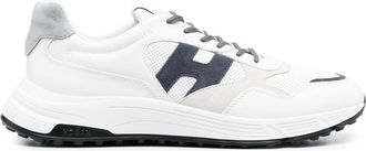 Hogan panelled low top sneakers - men - Calf Leather/Calf Leather/Rubber/Fabric - 11 - White