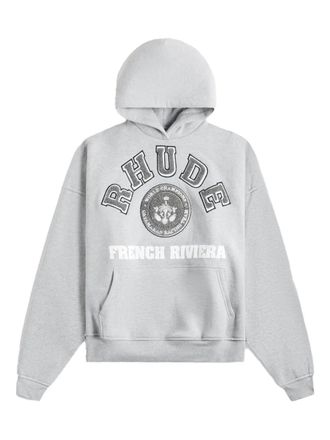 Rhude pouch-pocket hoodie - Grey