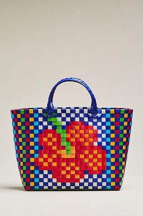 Farm Rio Multi-Colored Woven Tote Bag