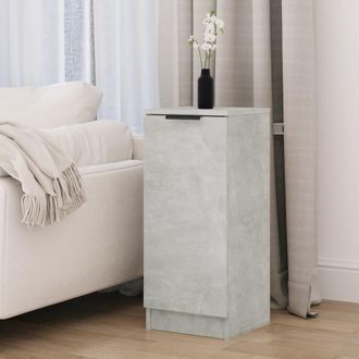 vidaXL Vidaxl - Aparador De Madera Contrachapada Gris Hormig&oacute;n 30x30x70 Cm