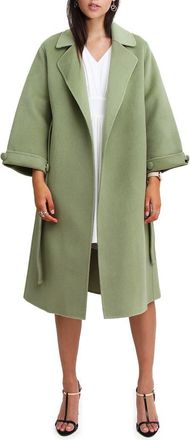 Belle & Bloom Stay Wild Wool Coat in Green at Nordstrom, Size Medium