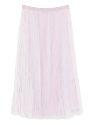 Fabiana Filippi pleated midi skirt - women - Polyester/Polyester/Elastane - 38 - Pink