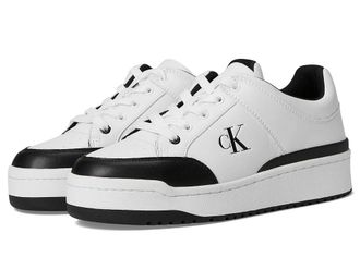 Calvin Klein Aubrie Womens Shoes White/Black : 8.5 M, Leather
