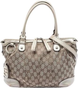 Gucci Pre-owned Handbags, female, Beige, Size: ONE SIZE Pre-owned Sukey Handbag