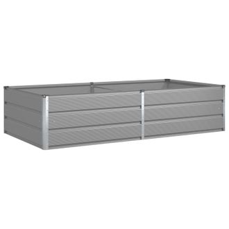 vidaXL Jardinera Gris Claro 195 X 100 X 45 Cm Acero Galvanizado Vidaxl