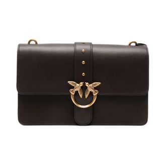Pinko Love One Classic Mini - Dames - Schoudertassen - Bruin - ONE Size - Tassen