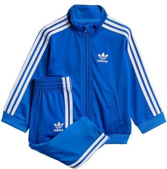adidas Firebird Recycled Polyester Track Jacket & Pants Set in Blue at Nordstrom, Size 12M